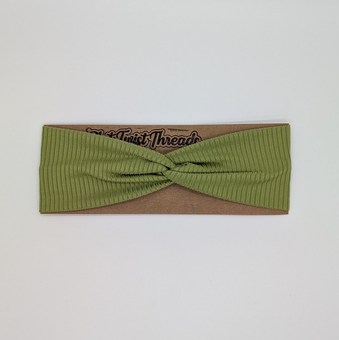 Youth Twist Headband - Rib Knit - Avocado