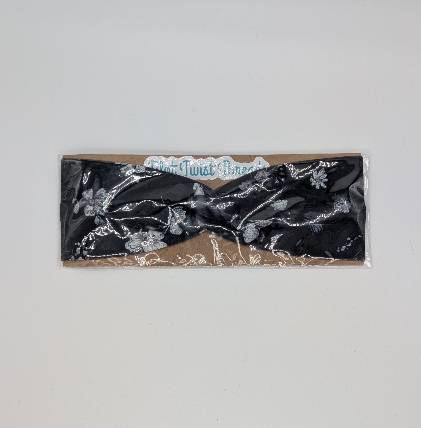 Youth Twist Headband - Dark Blue Floral