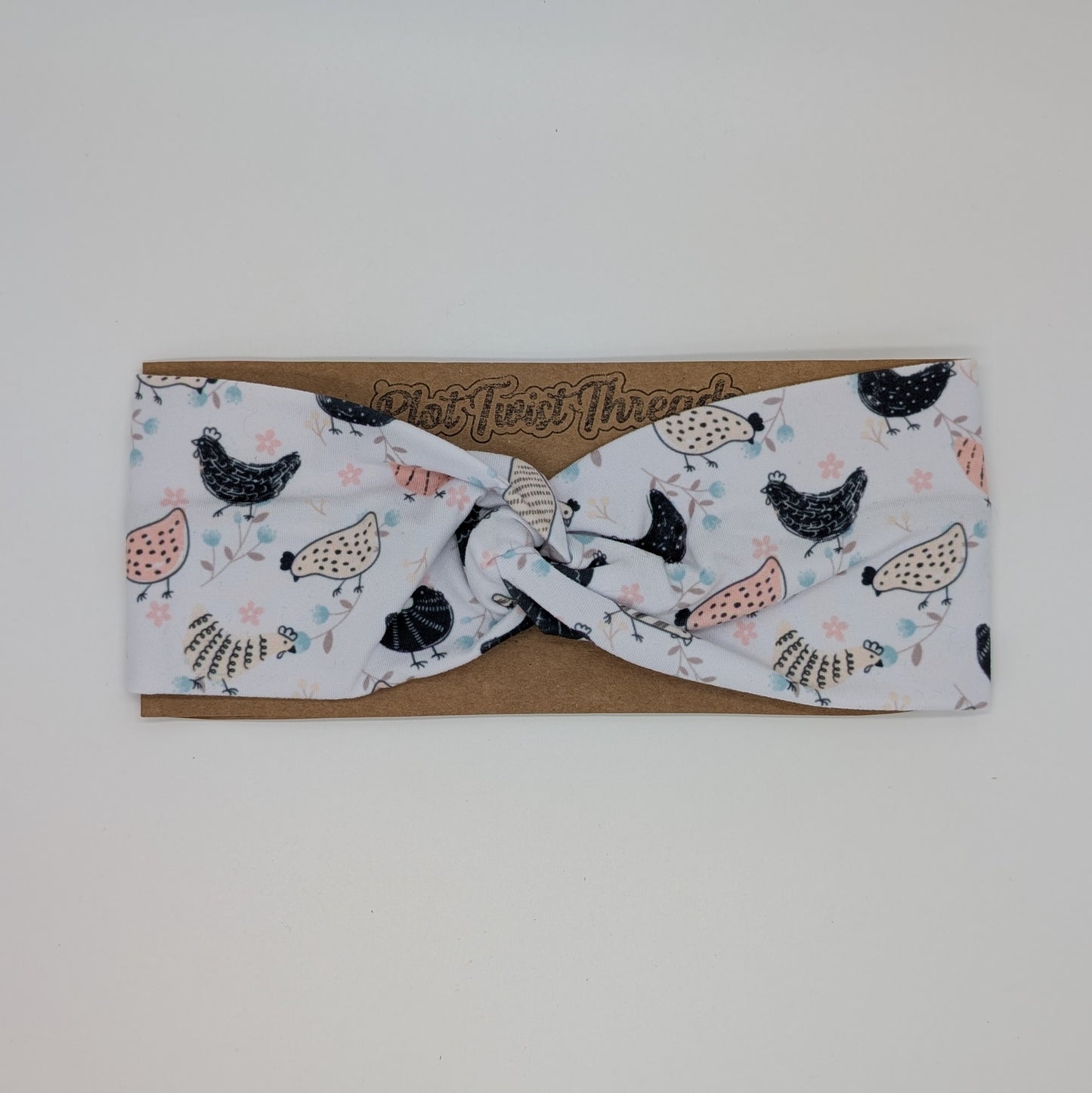 Adult Twist Headband - Cute Chickens