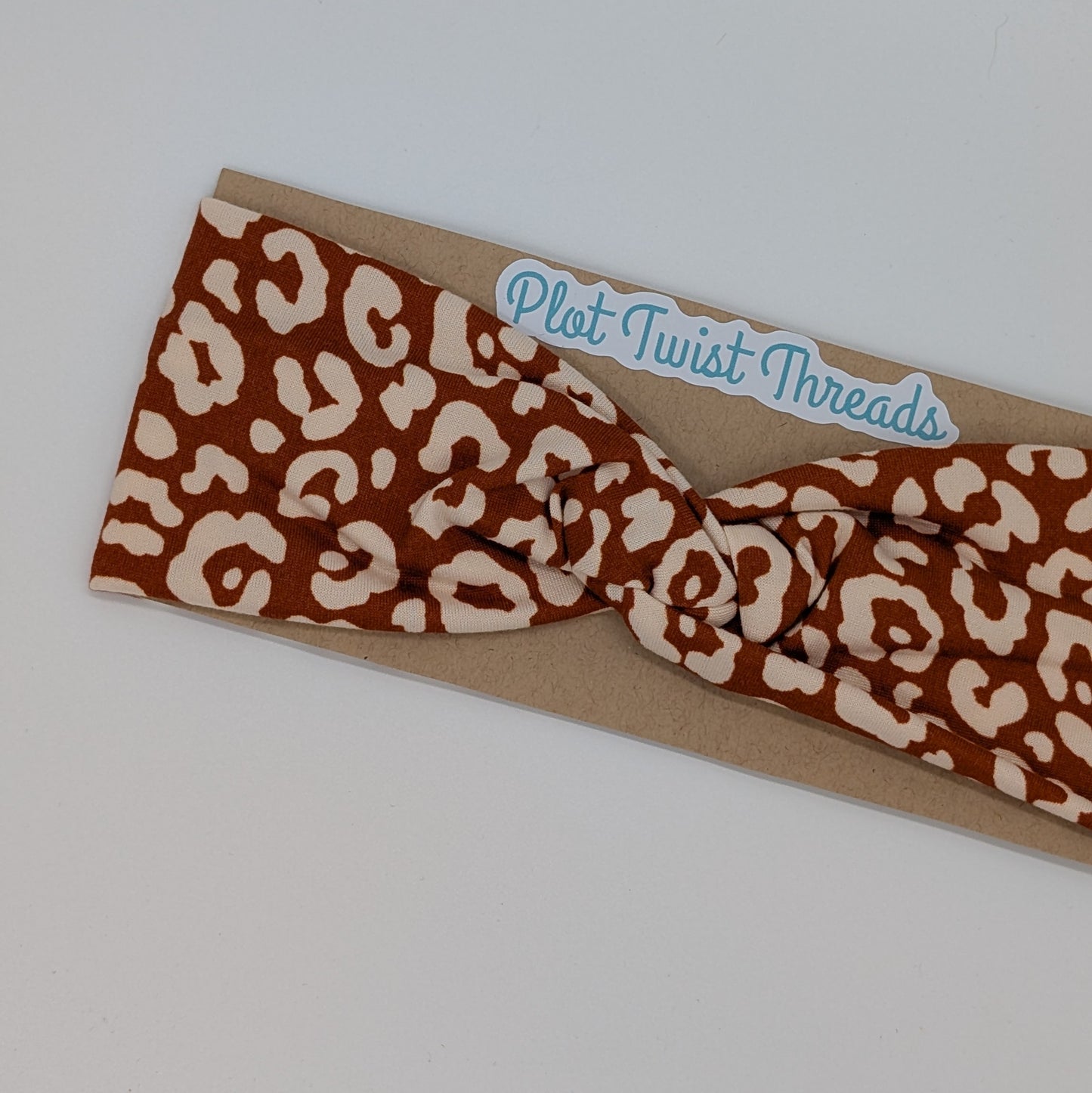 Youth Twist Headband - Fall Leopard