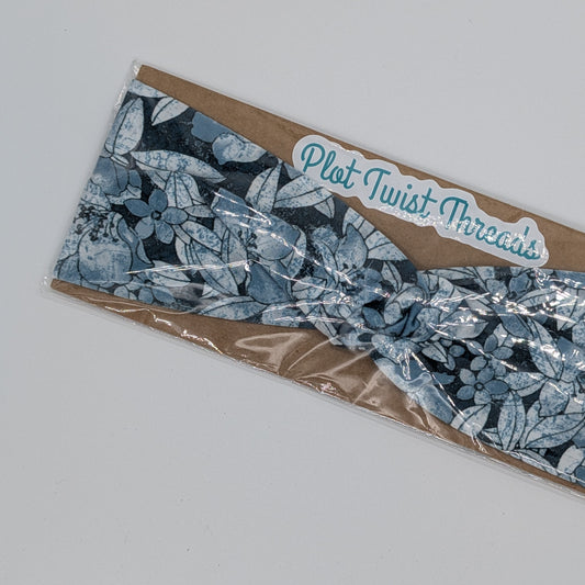 Youth Twist Headband - Blue Floral