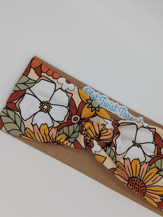 Adult Twist Headband - Retro Floral