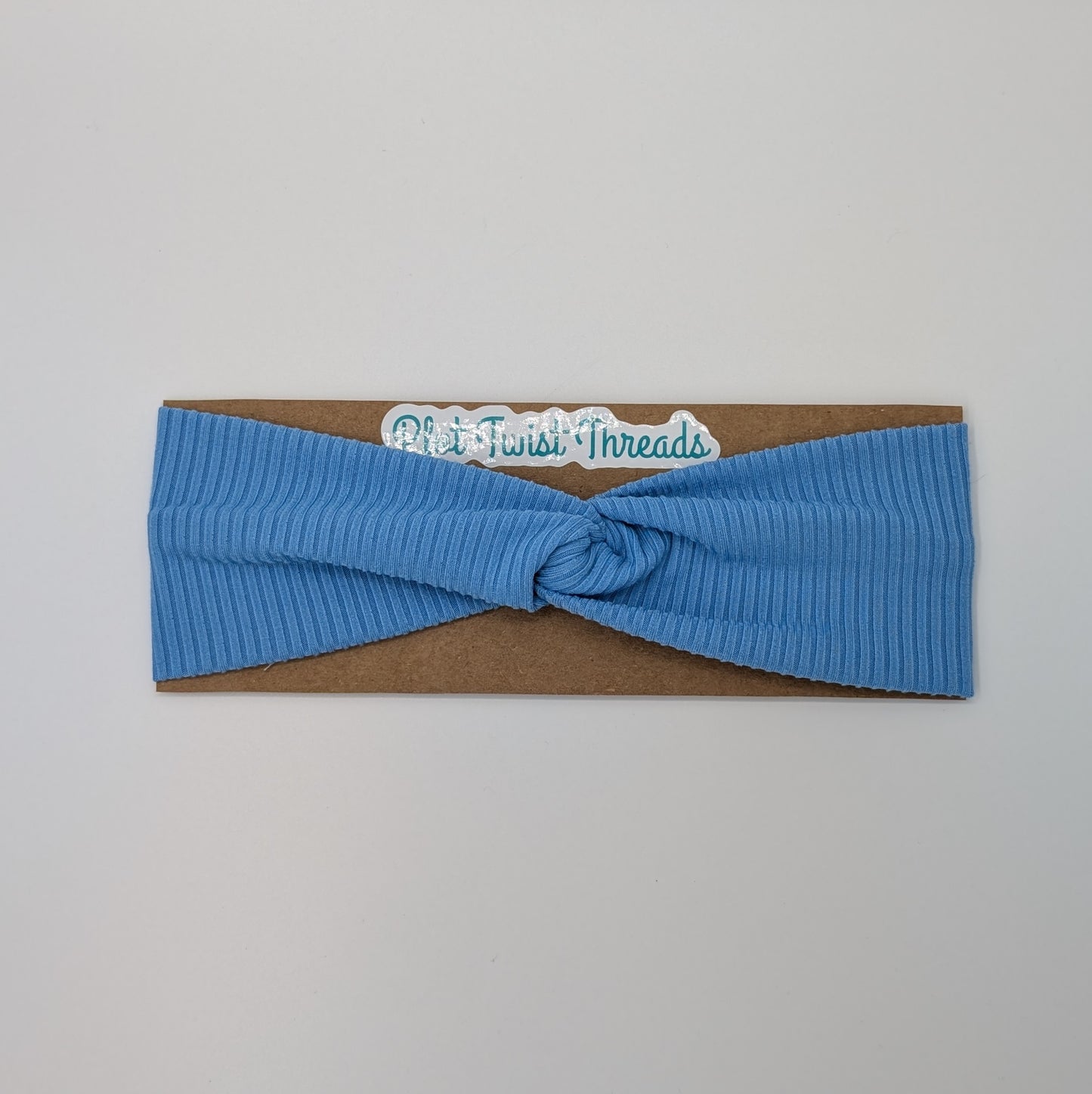 Youth Twist Headband - Rib Knit - Blue Jay