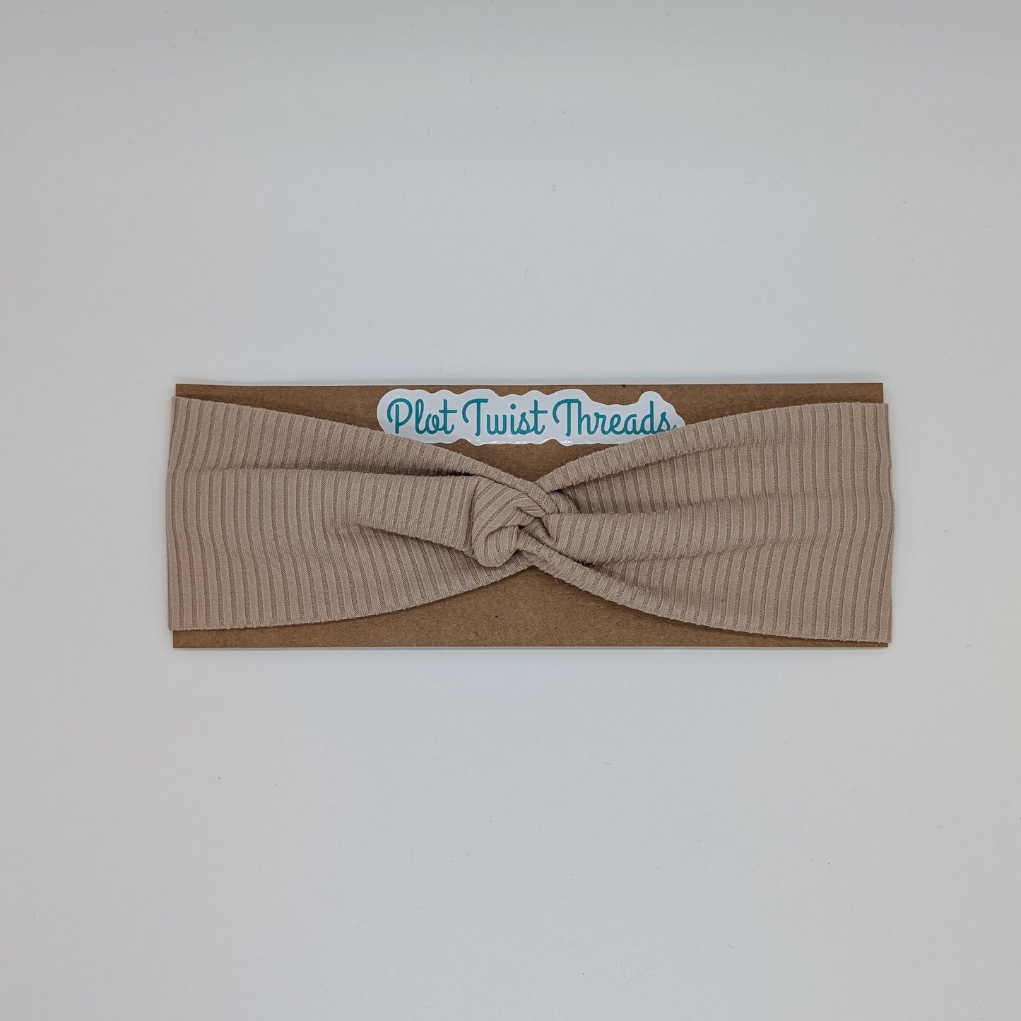 Youth Twist Headband - Rib Knit - Tortilla