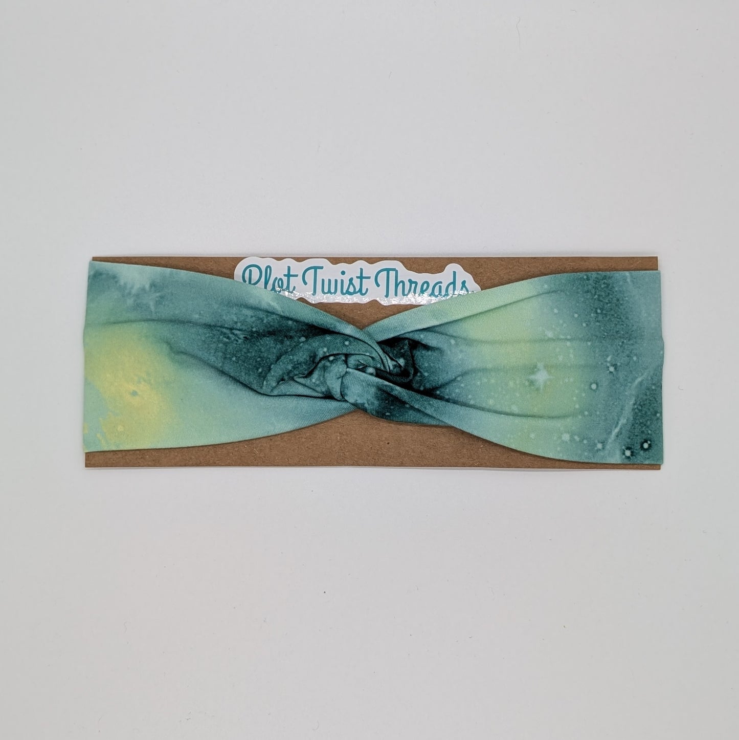 Adult Twist Headband - Green Galaxy