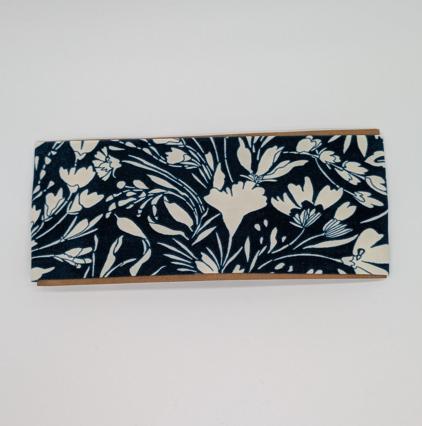 Adult Twist Headband - Teal with White Flowers