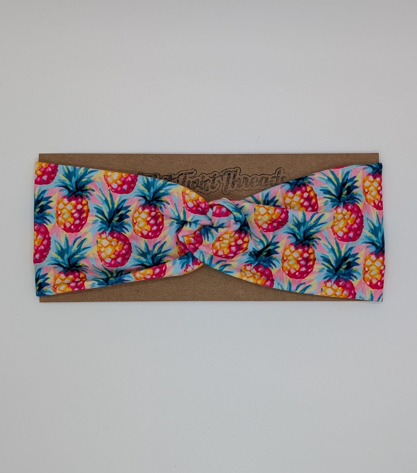 Adult Twist Headband - Colorful Pineapples