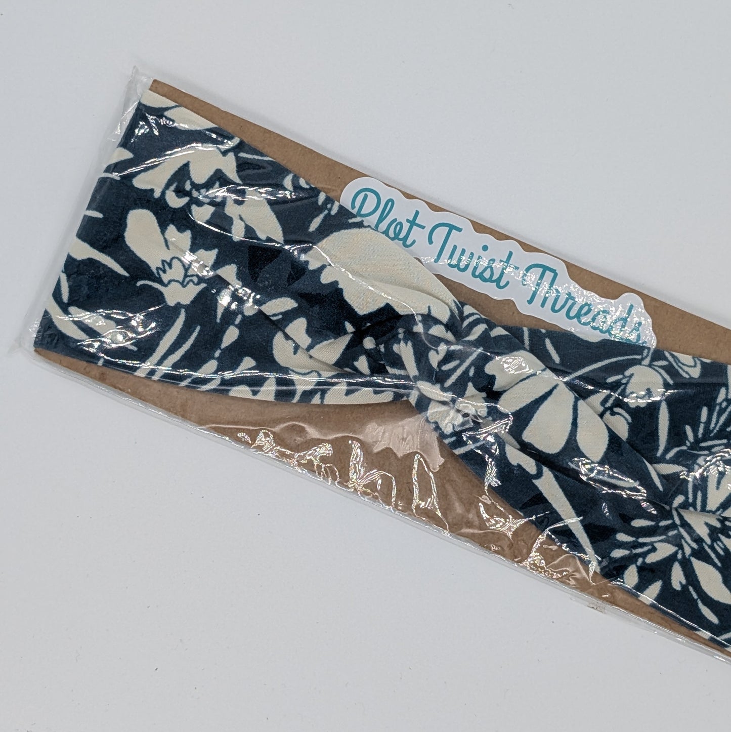 Youth Twist Headband - Teal Floral