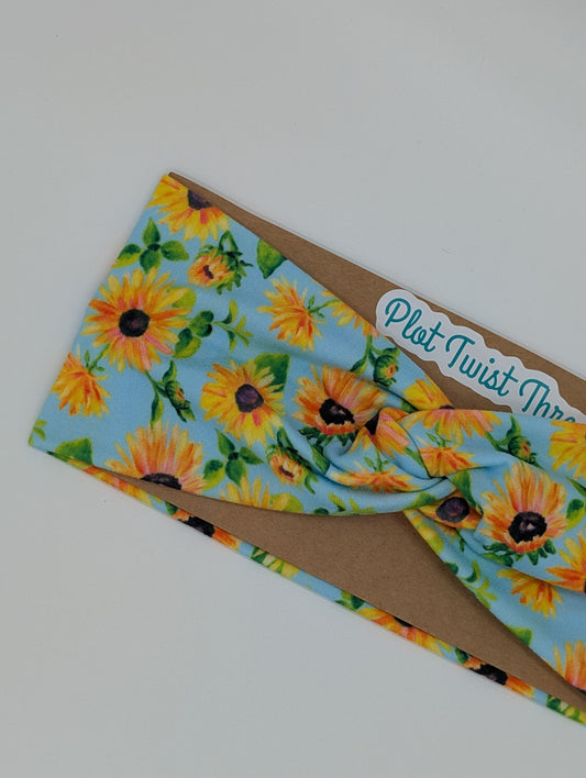 Adult Twist Headband - Sunflowers