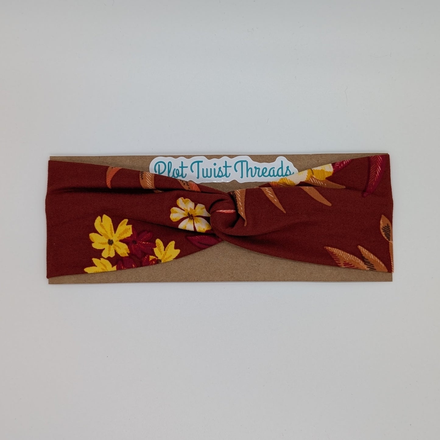 Youth Twist Headband - Red Floral