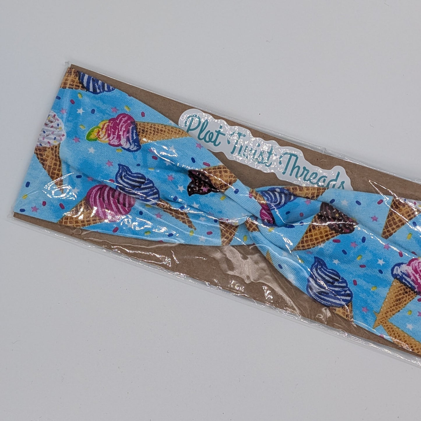 Youth Twist Headband - Ice Cream Cones