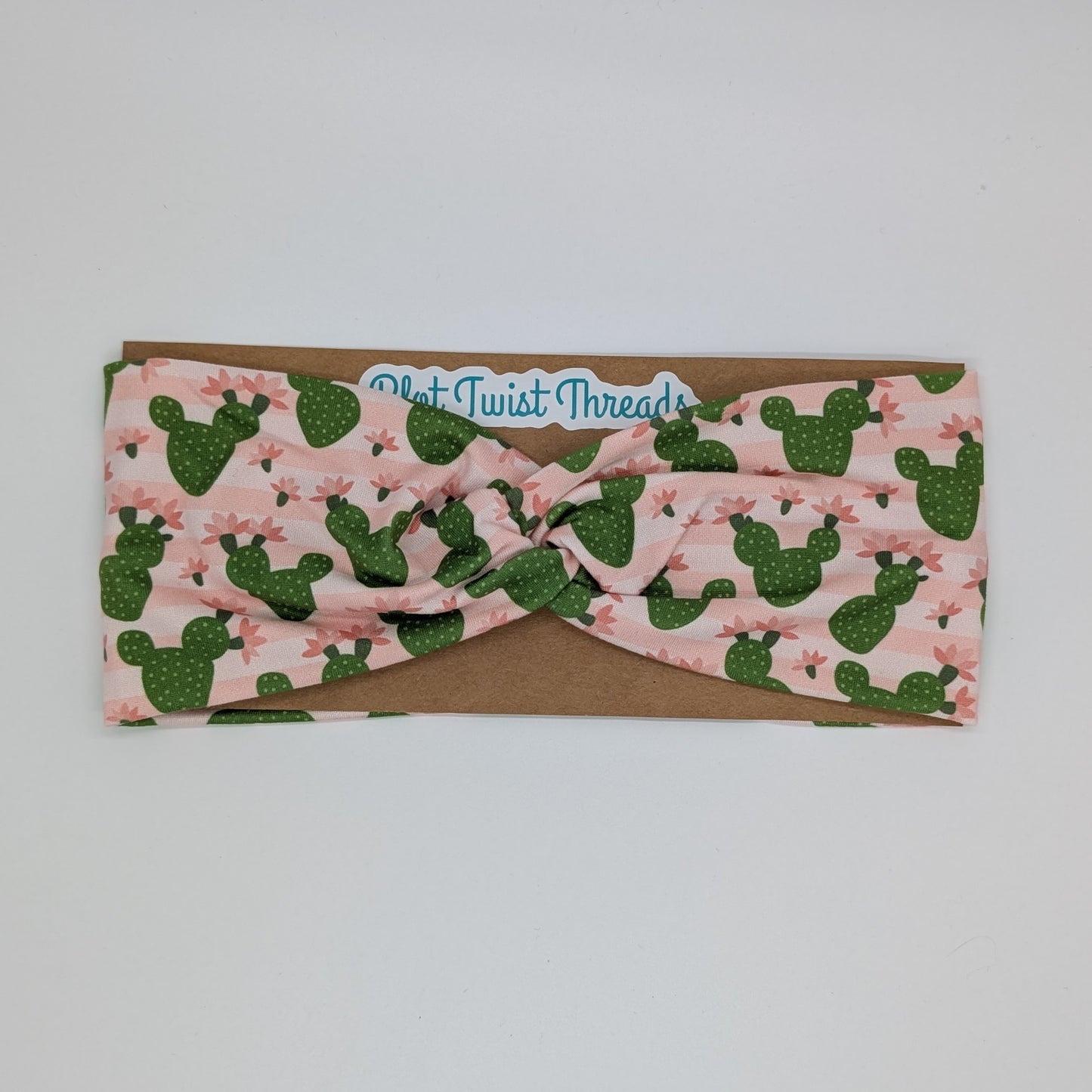 Adult Twist Headband - Cactus Light Pink