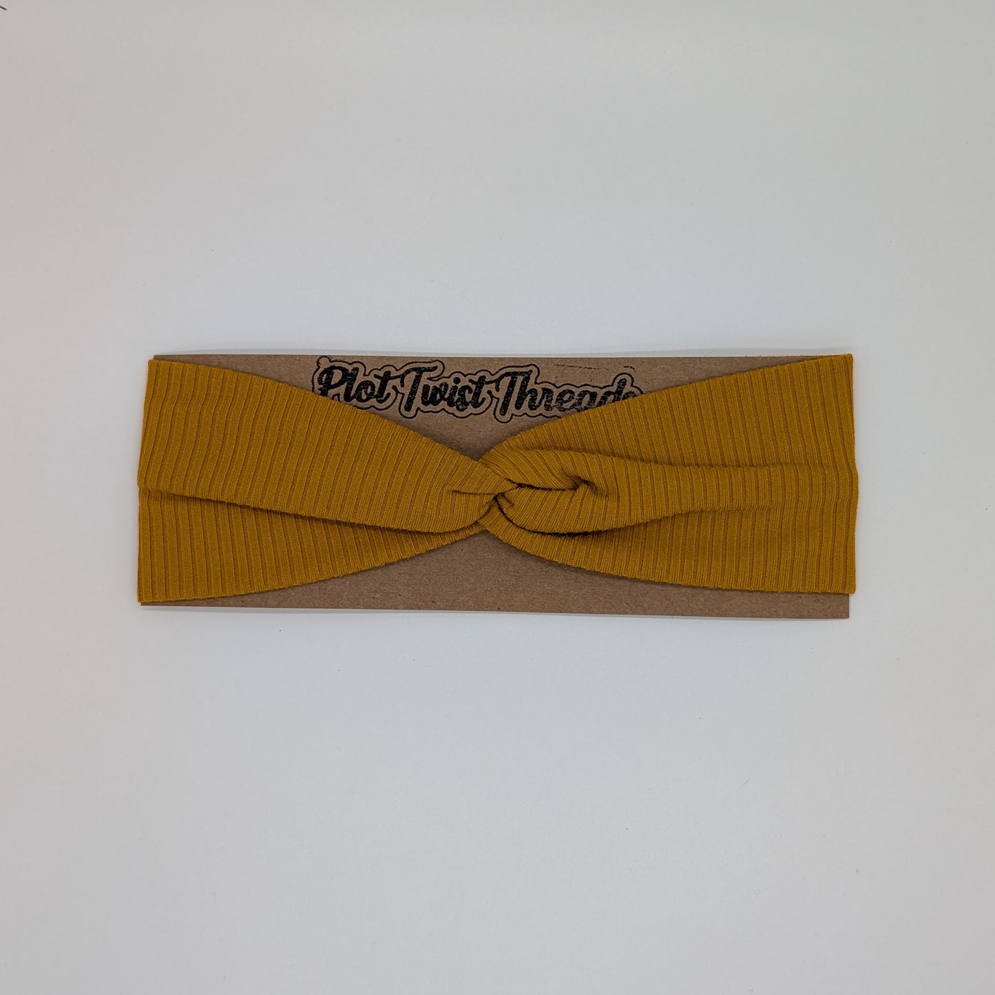 Youth Twist Headband - Rib Knit - Marigold