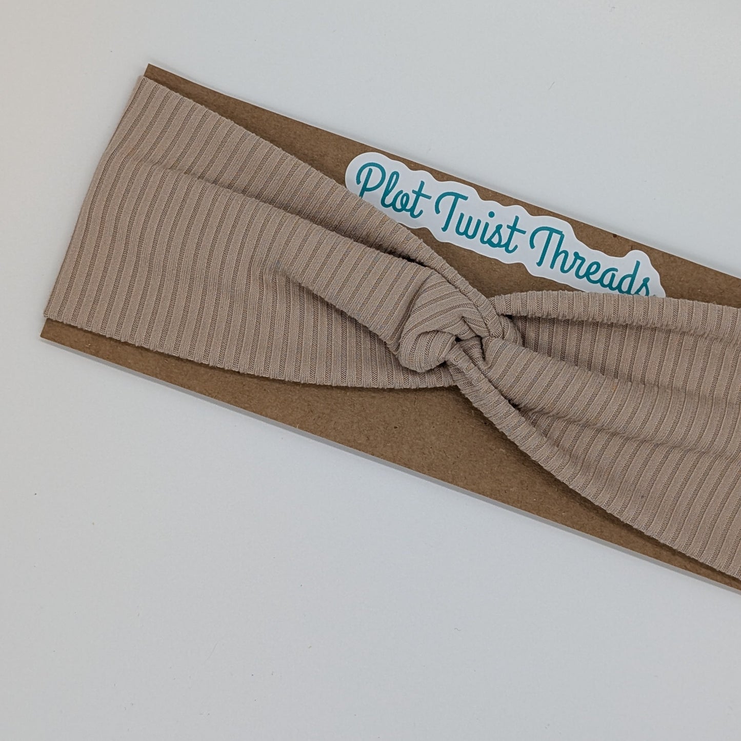 Youth Twist Headband - Rib Knit - Tortilla