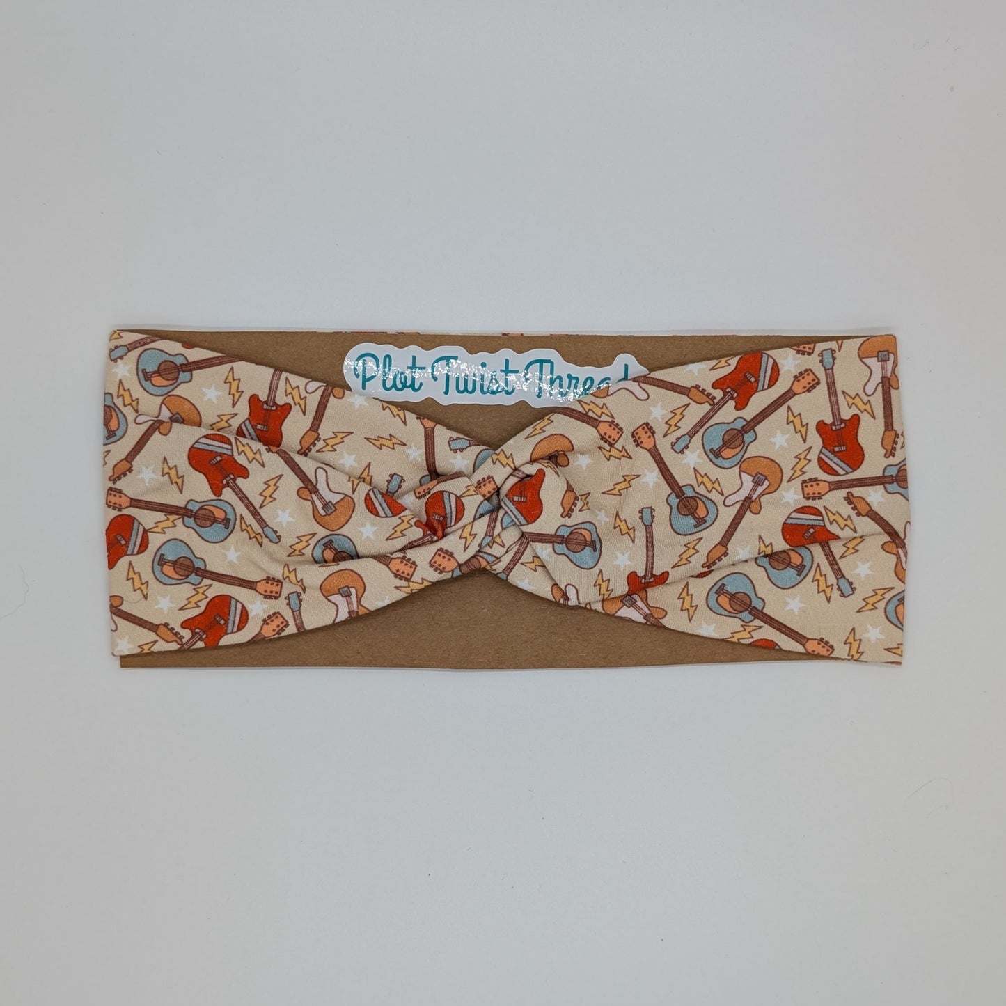 Adult Twist Headband - Guitars