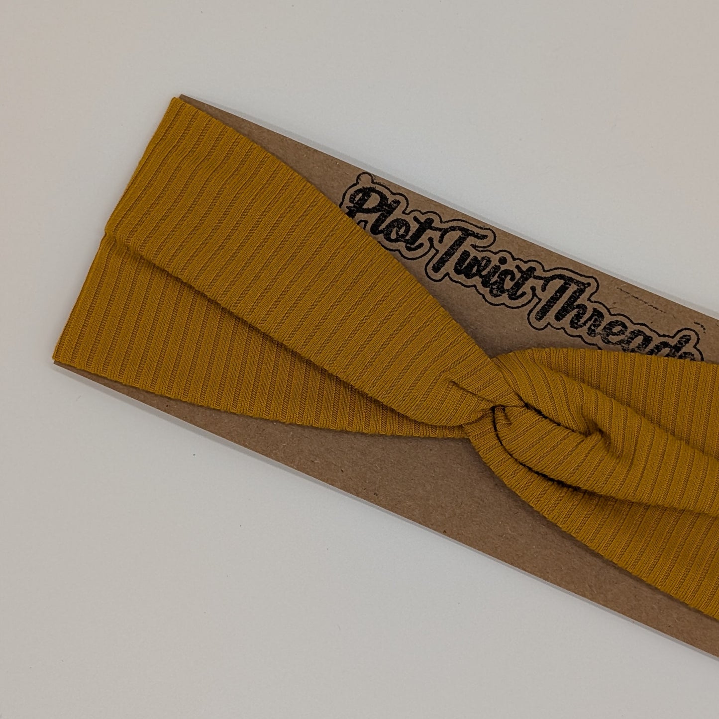 Youth Twist Headband - Rib Knit - Marigold