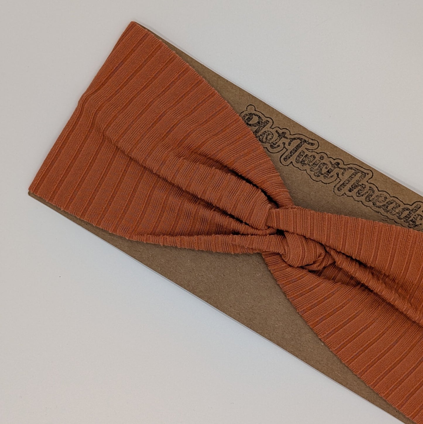Adult Twist Headband - Rib Knit - Pumpkin