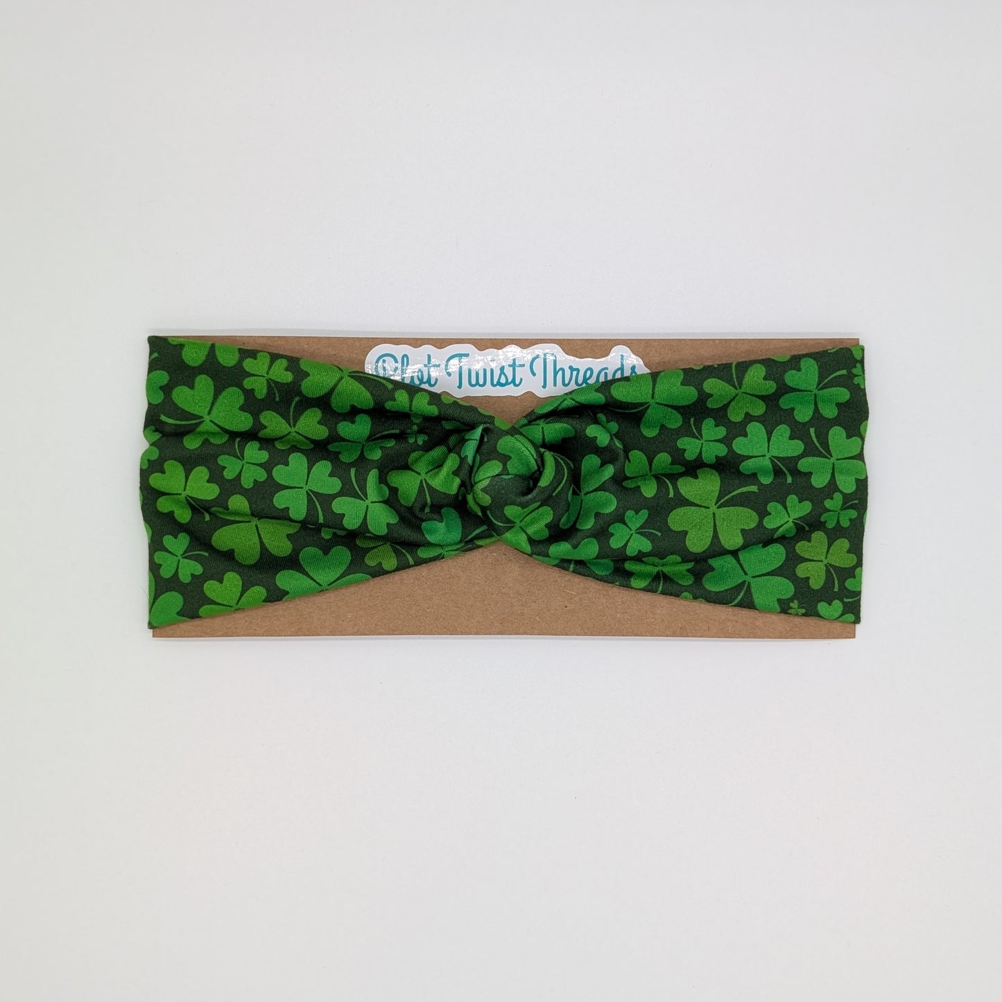 Adult Twist Headband - Shamrocks - Clover