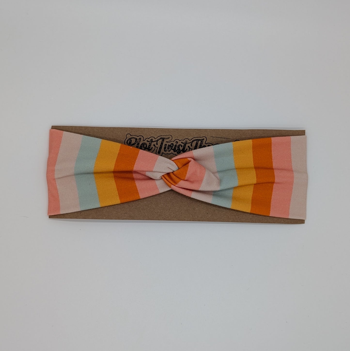 Youth Twist Headband - Retro Vertical Stripes