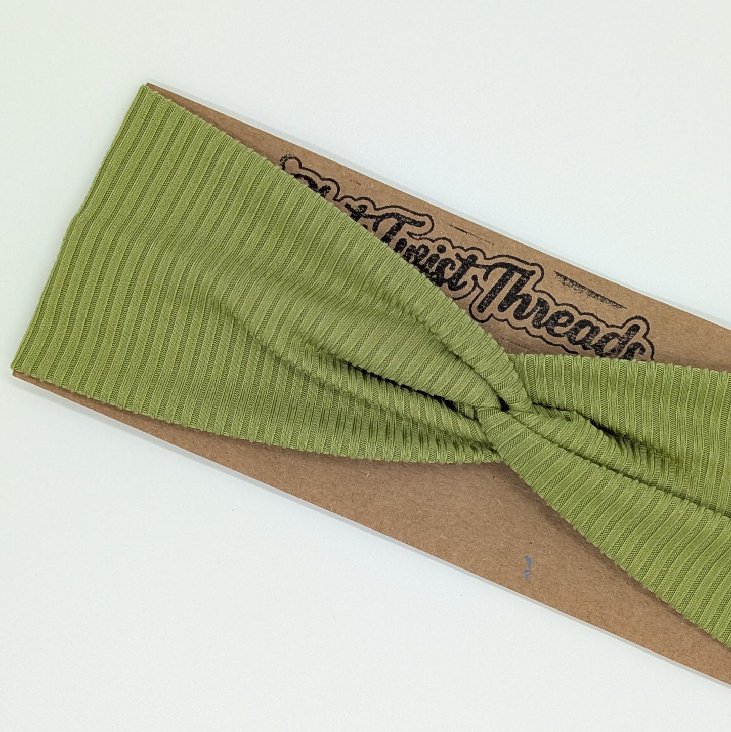 Youth Twist Headband - Rib Knit - Avocado