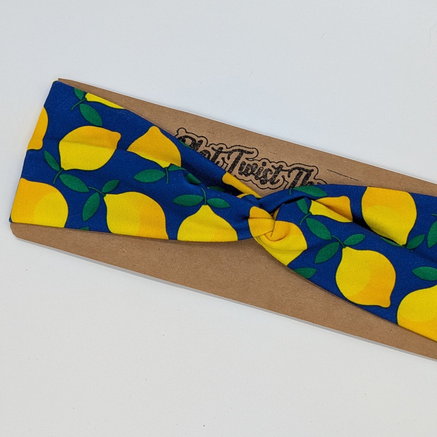 Youth Twist Headband - Blue Lemons