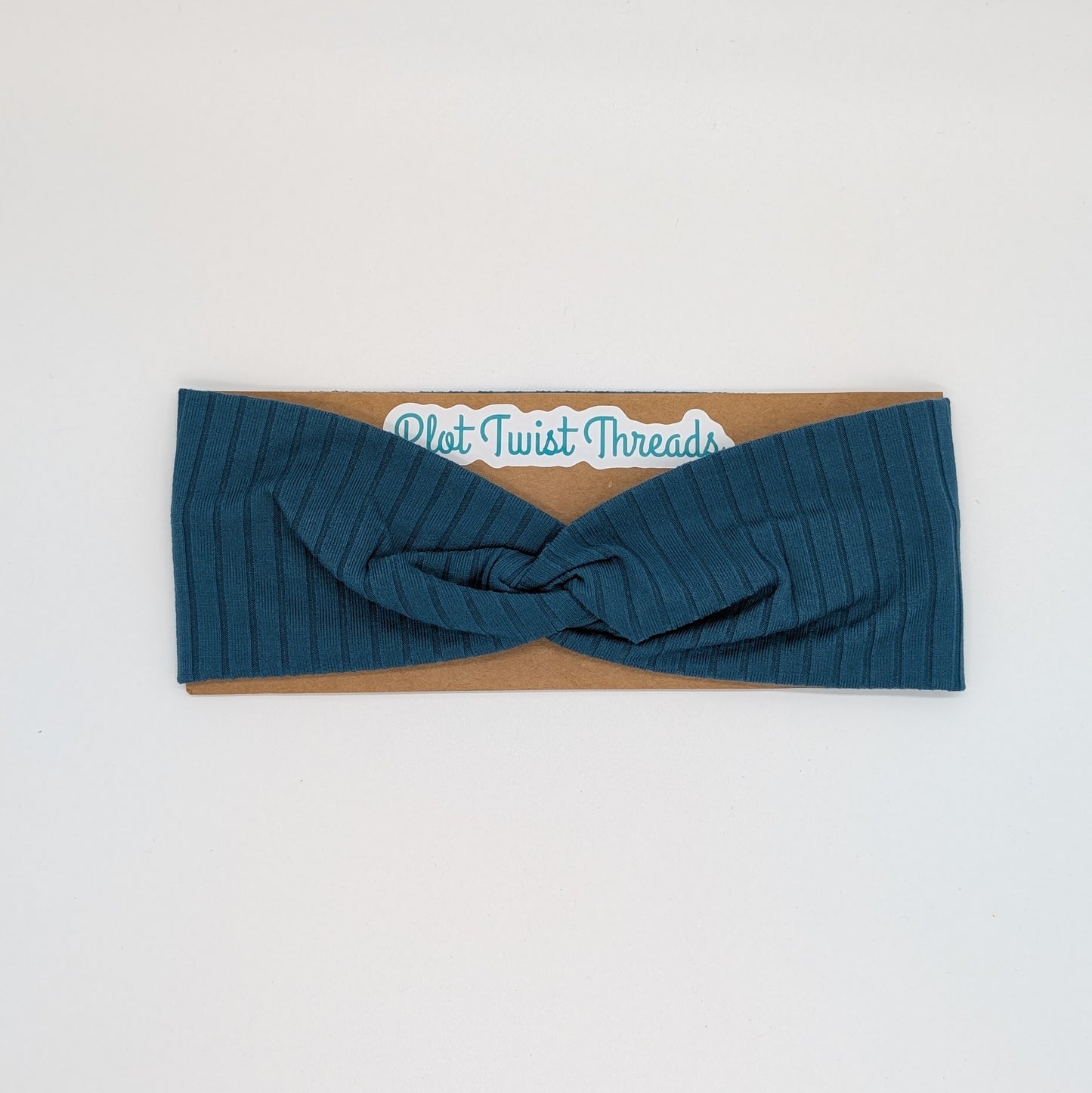 Youth Twist Headband - Rib Knit - Teal