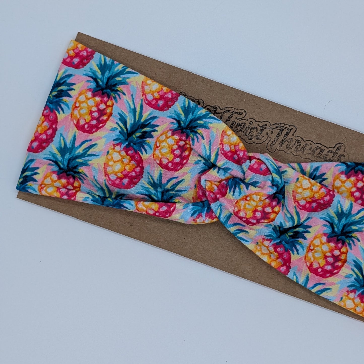 Adult Twist Headband - Colorful Pineapples
