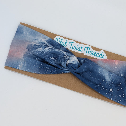 Youth Twist Headband - Red, White and Blue Galaxy