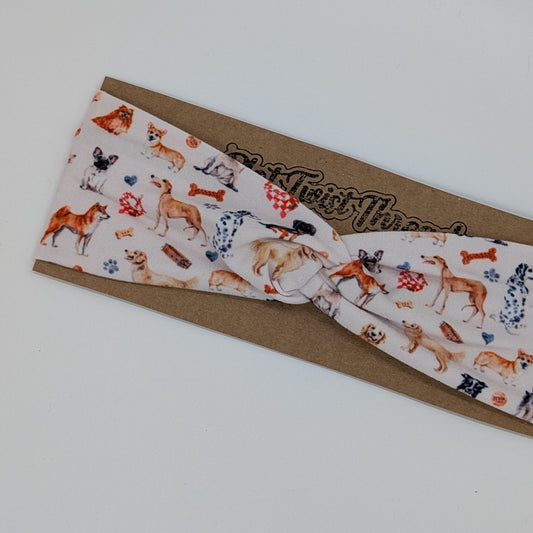 Youth Twist Headband - Dogs