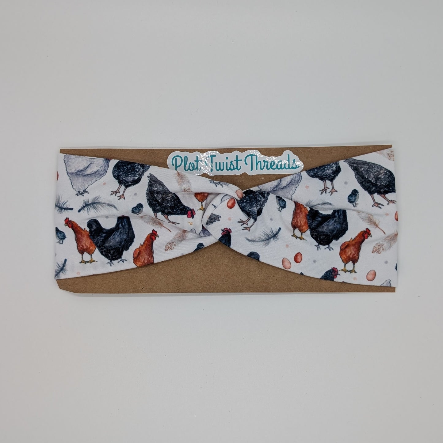 Adult Twist Headband - Chickens
