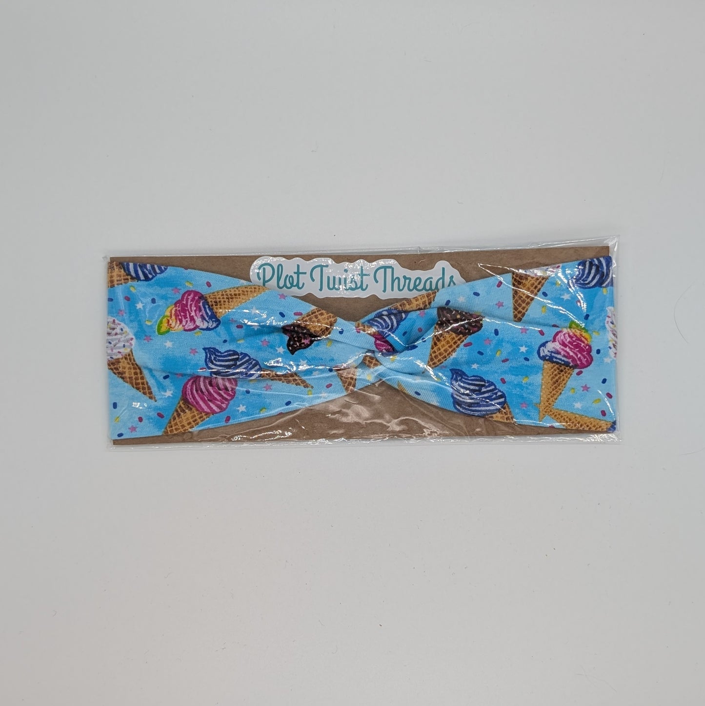 Youth Twist Headband - Ice Cream Cones