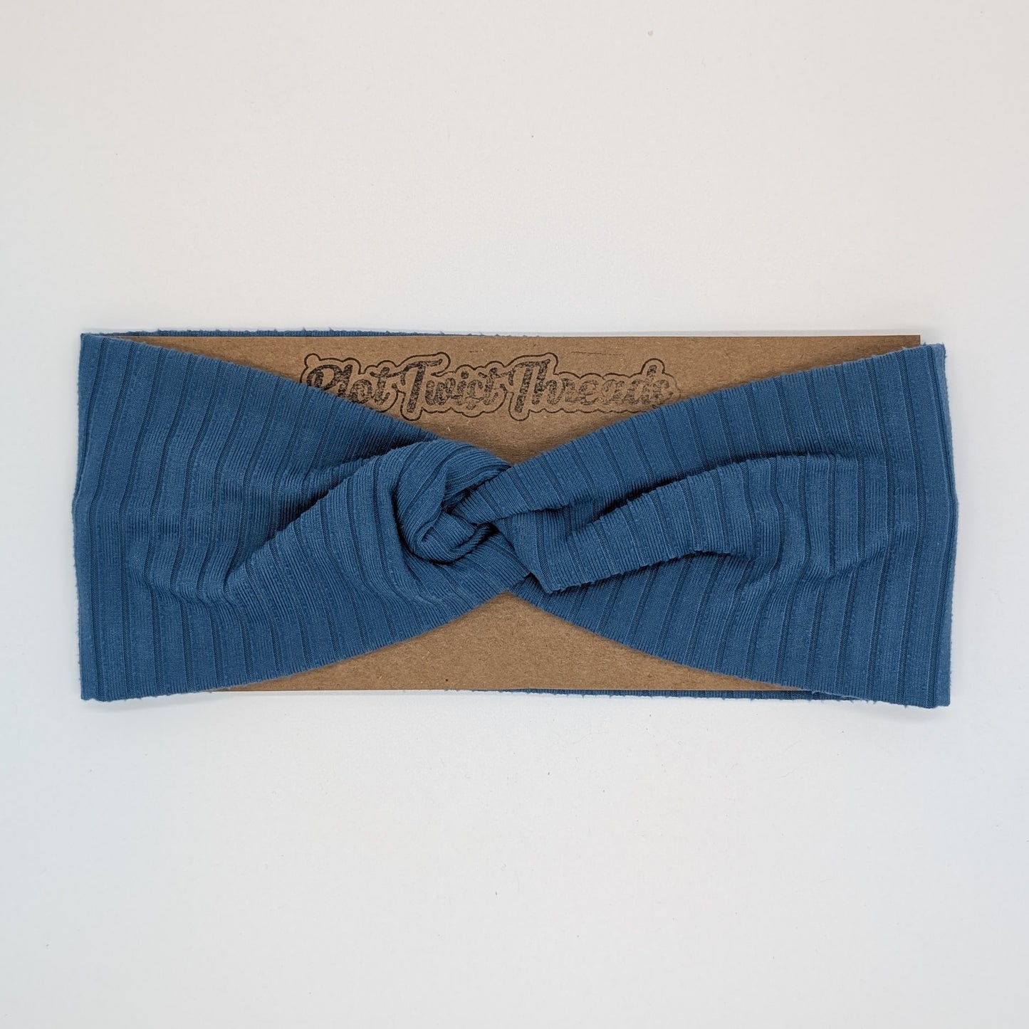 Adult Twist Headband - Rib Knit - Country Blue