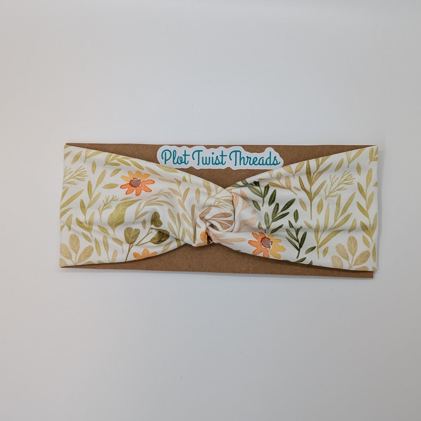 Adult Twist Headband - Watercolor Sunflowers