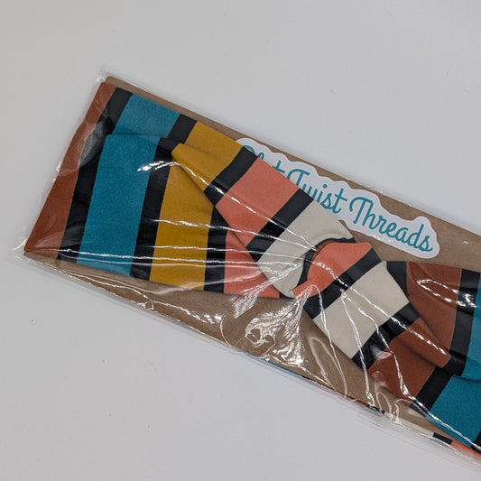 Youth Twist Headband - Autumn Stripes