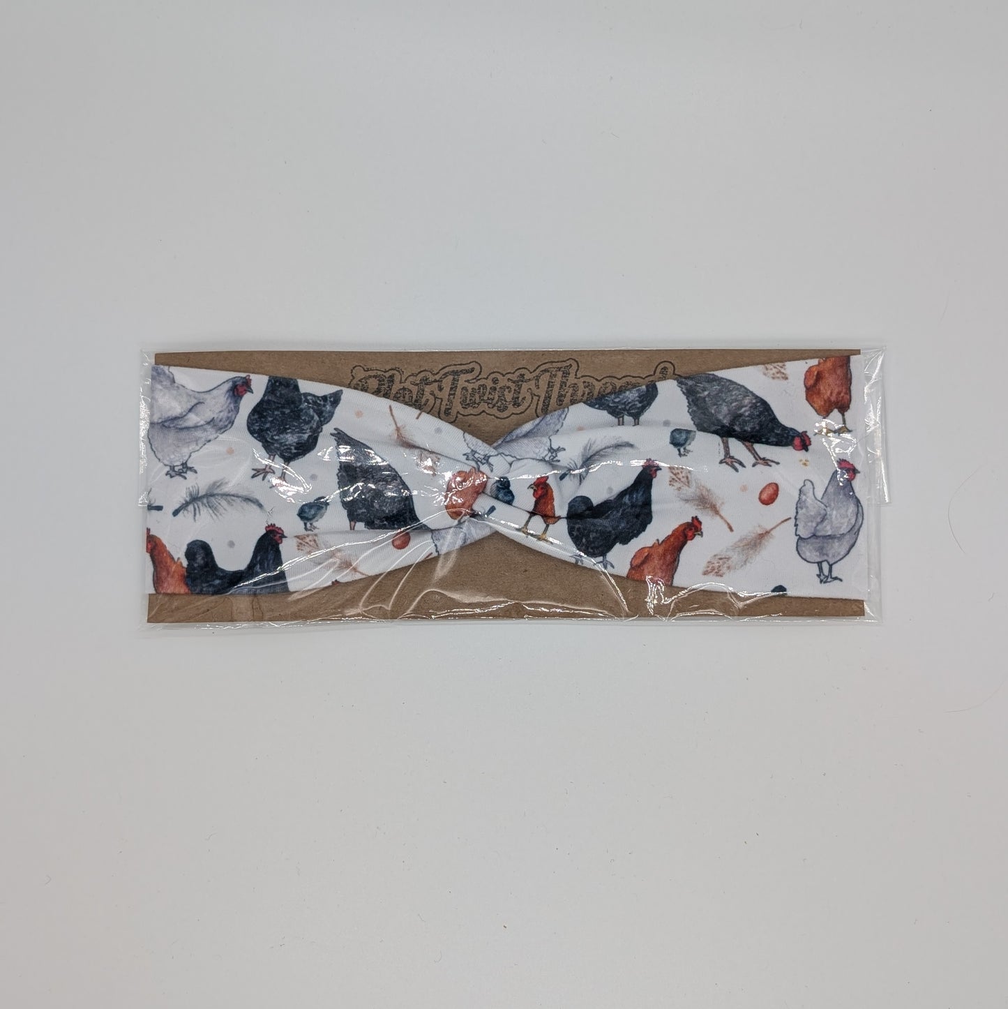 Youth Twist Headband - Chickens