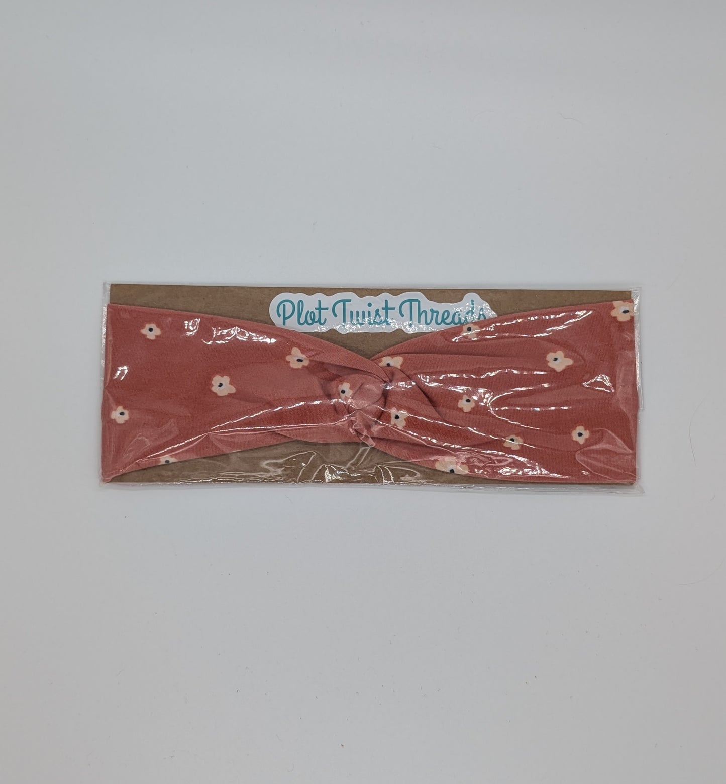 Youth Twist Headband - Coral Floral
