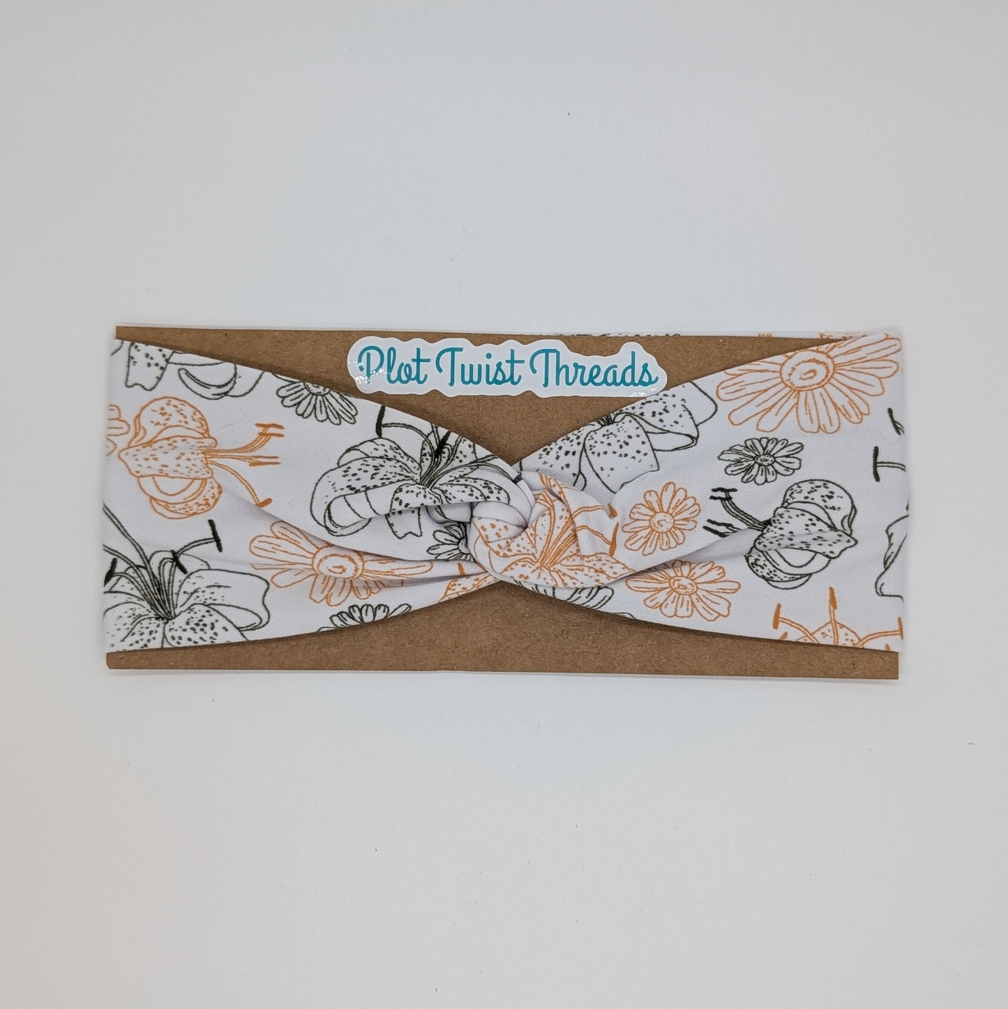 Adult Twist Headband - Lilies