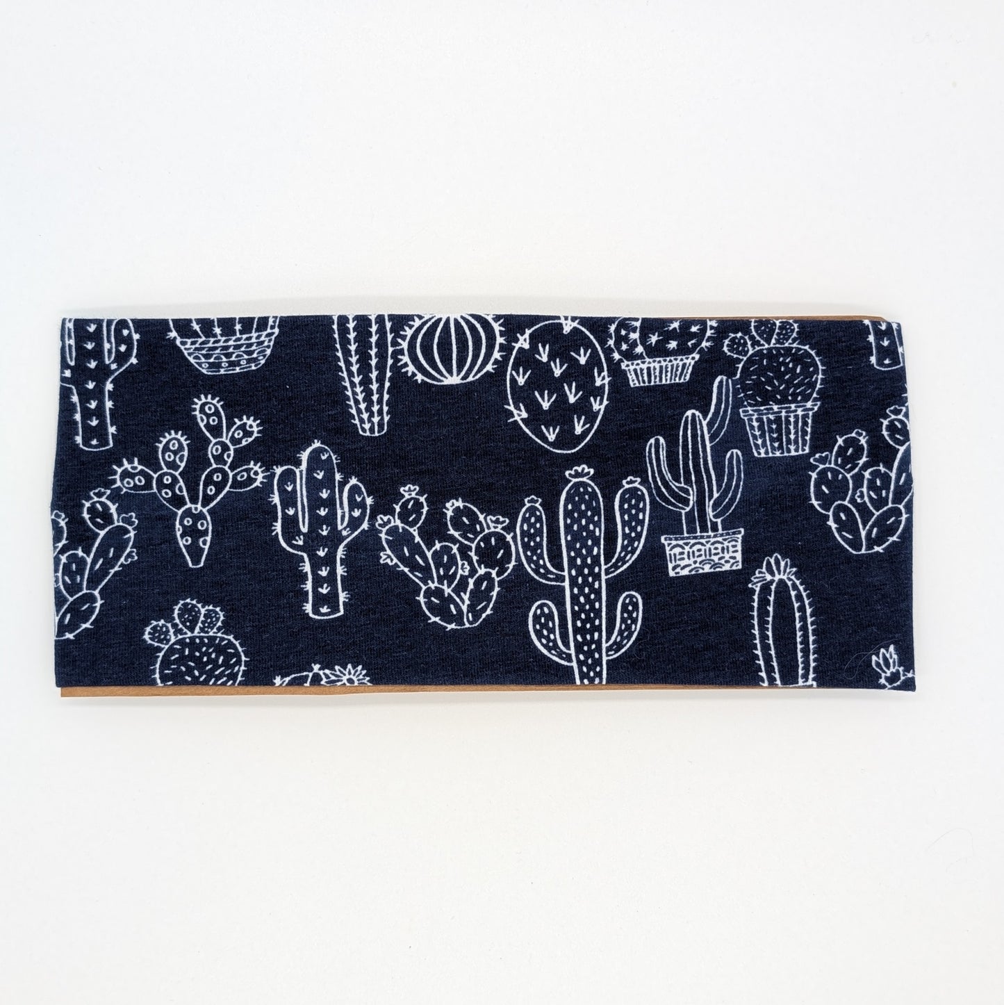 Adult Twist Headband - Cactus - Navy