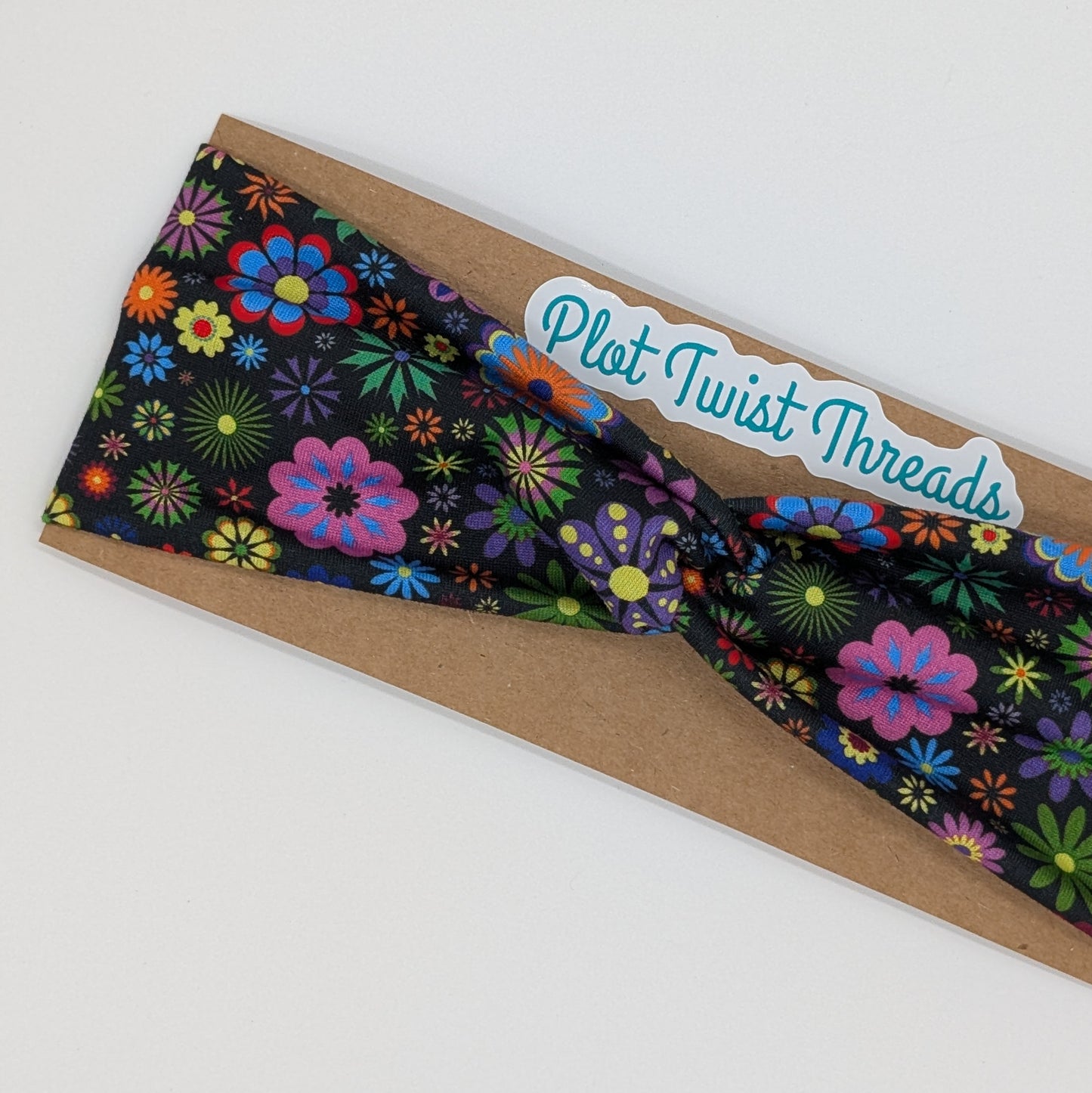 Youth Twist Headband - Multi Color Floral