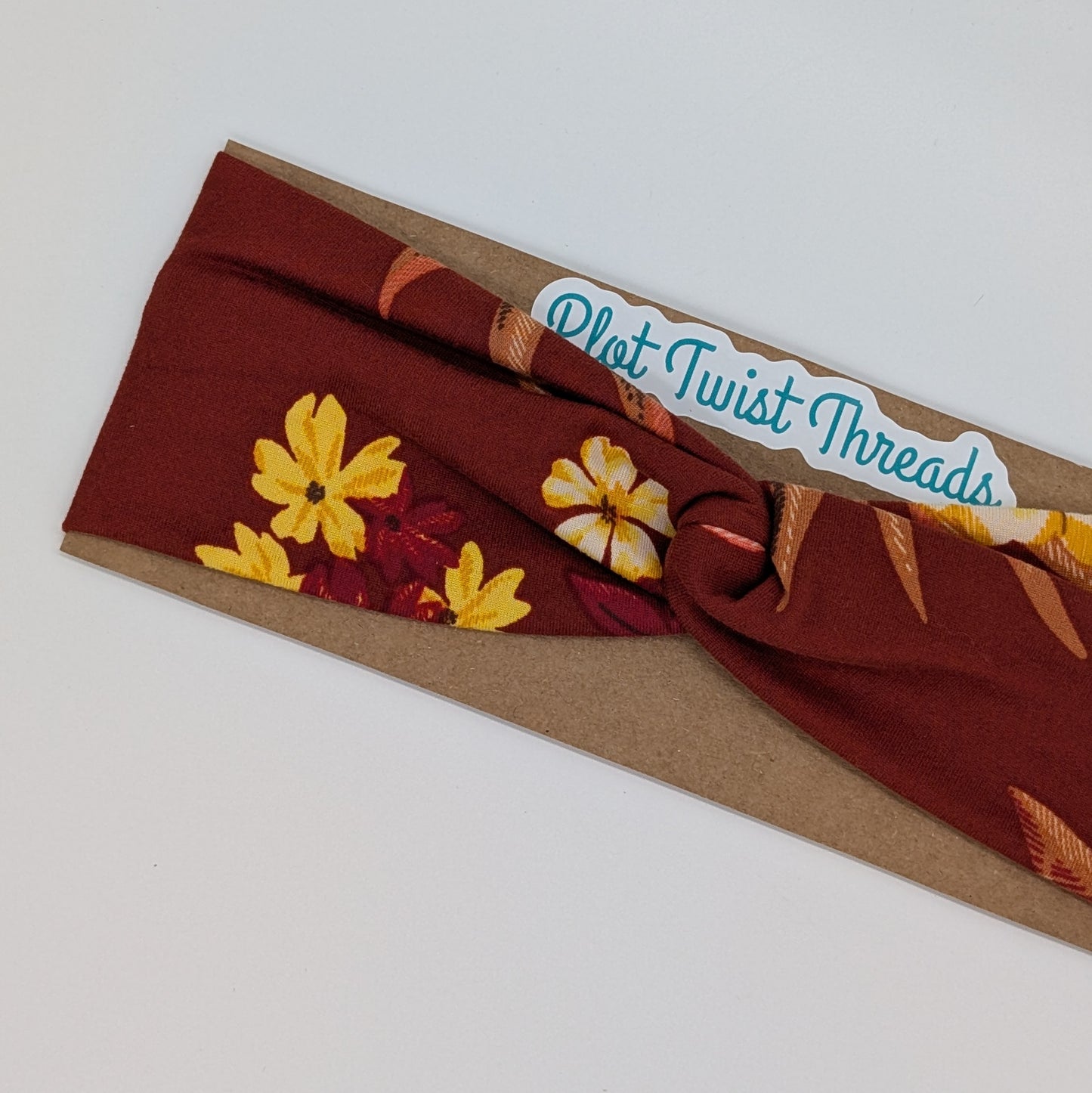 Youth Twist Headband - Red Floral