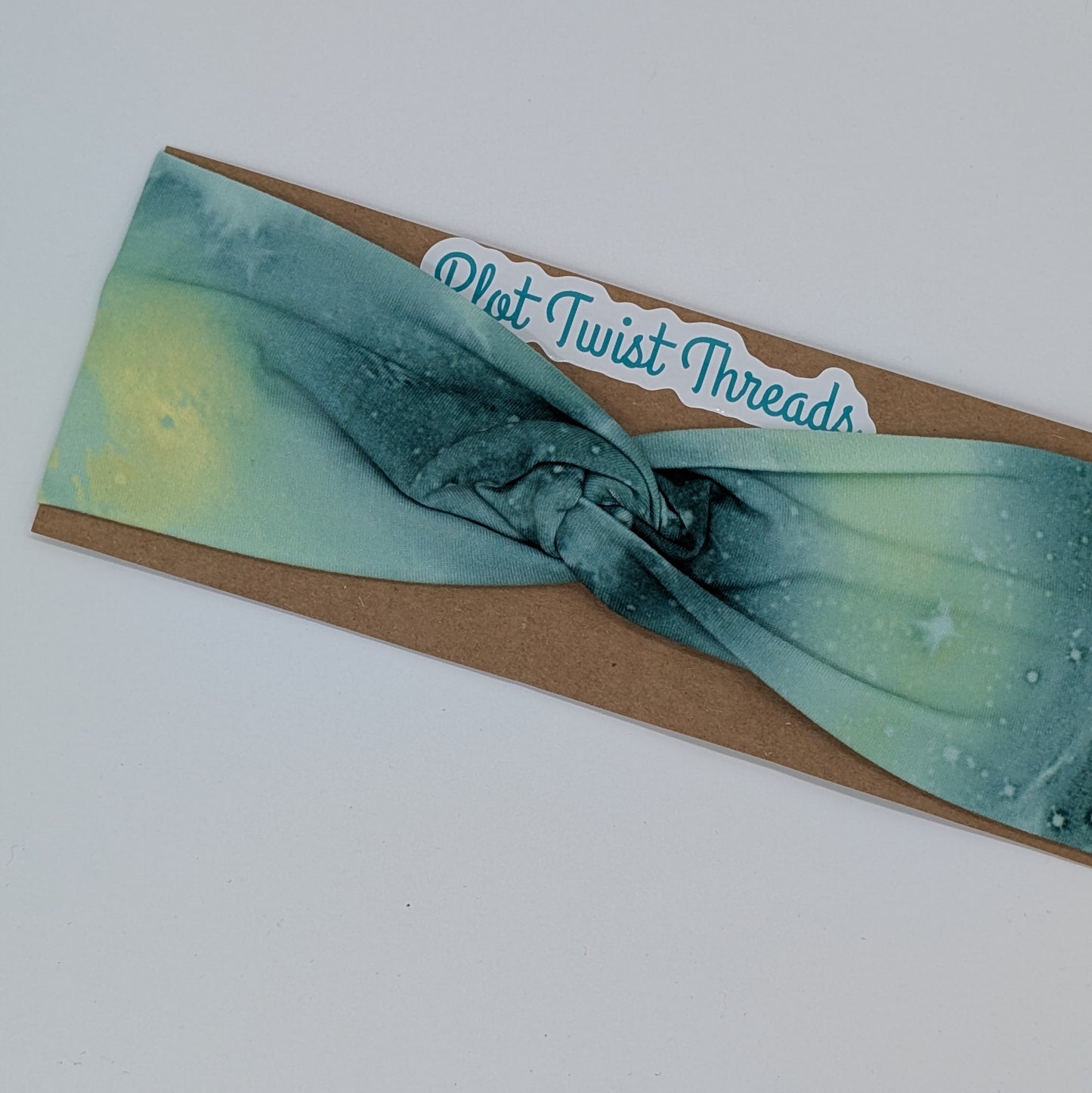 Adult Twist Headband - Green Galaxy