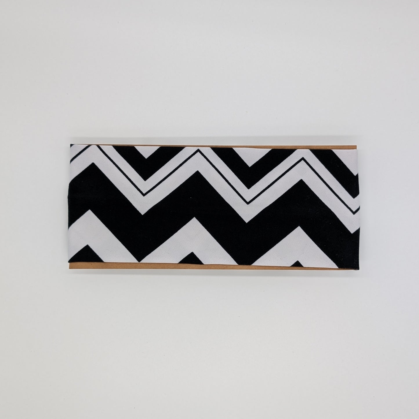 Adult Twist Headband - Black and White Chevron