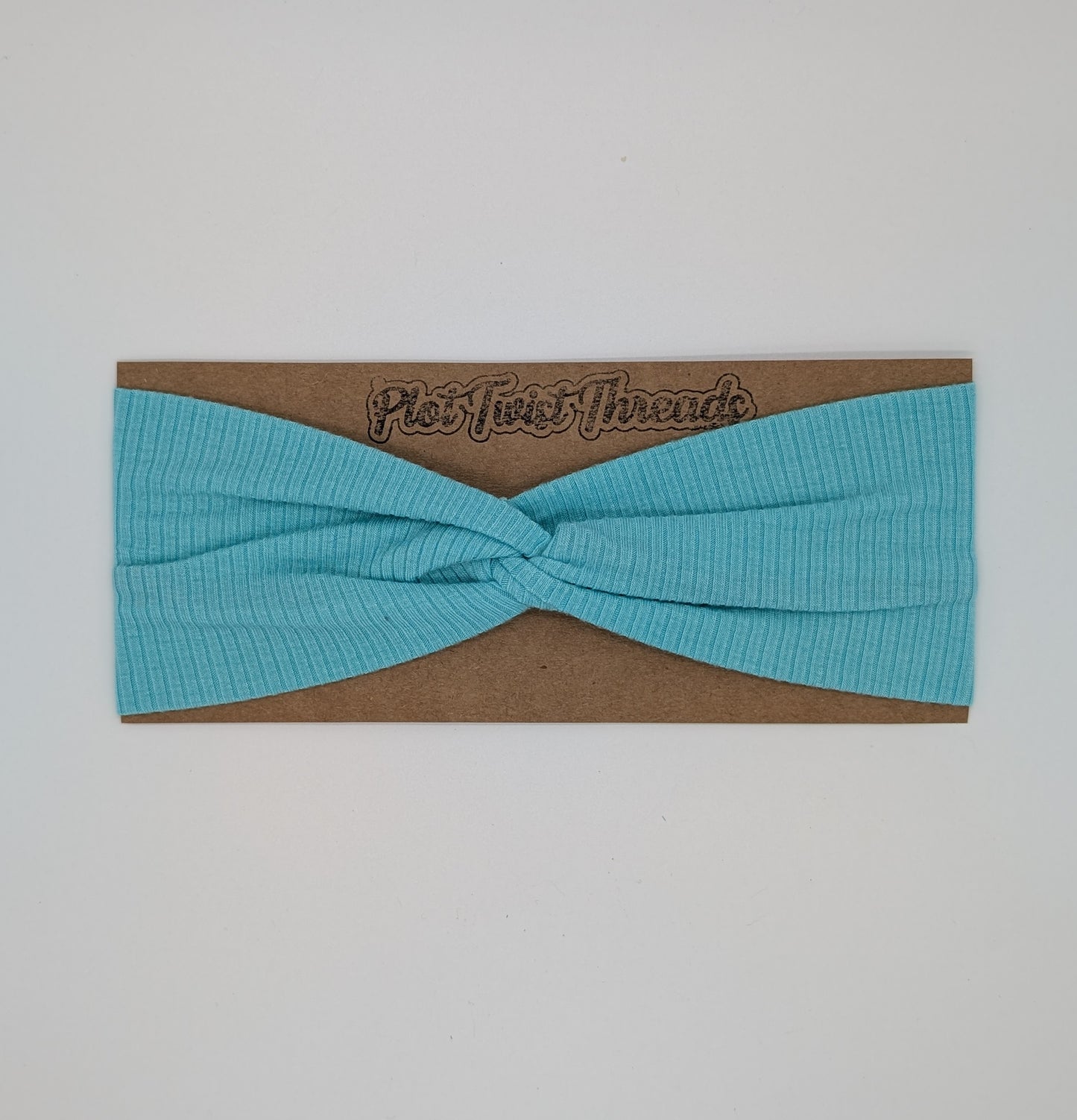 Adult Twist Headband - Rib Knit - Aqua