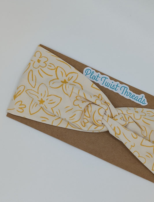 Adult Twist Headband - Plumeria