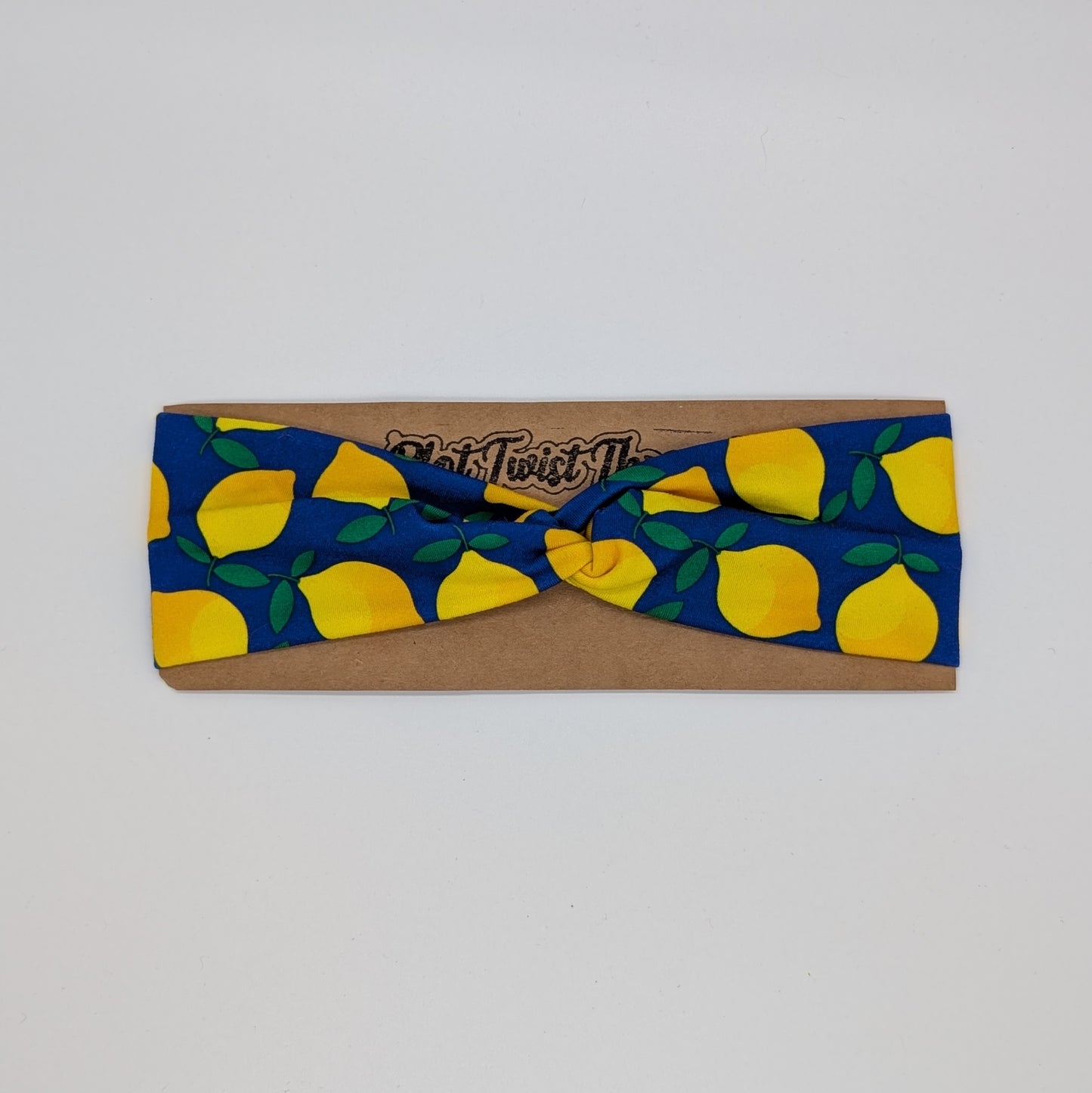 Youth Twist Headband - Blue Lemons