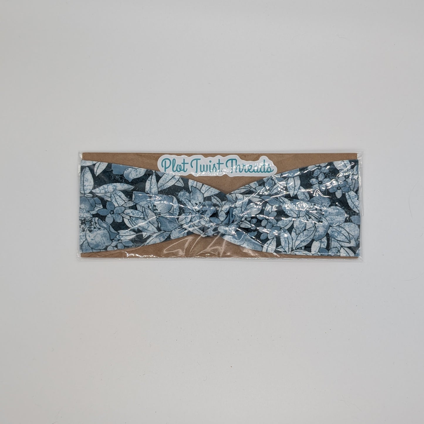 Youth Twist Headband - Blue Floral