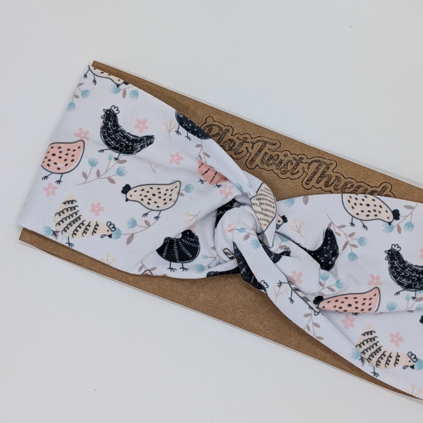 Adult Twist Headband - Cute Chickens